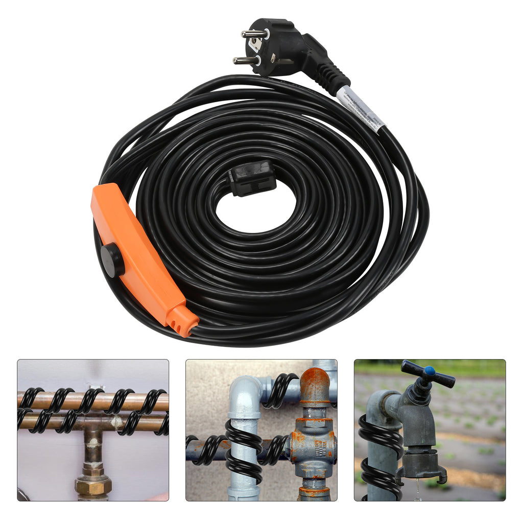 Heizkabel 230V 2–18 m mit Thermostat für Rohrbegleitheizung & Frostschutz