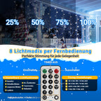 LED Eisregen Lichterkette – Weihnachtsbeleuchtung 5/10m mit 360/720 LEDs Warmweiß oder Kaltweiß für Innen und Außen