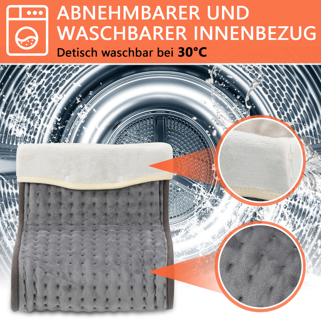 Cecaylie Elektrischer Fußwärmer 100W, 10 Heizstufen, 3 Timer, Waschbares Innenfutter