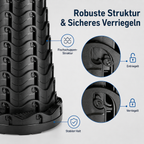 Höhenverstellbarer Campinghocker faltbar bis 150 kg mit Tragegurt