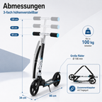 Kinderroller klappbar mit höhenverstellbarem Lenker, ABEC-7 Kugellager, bis 100 kg