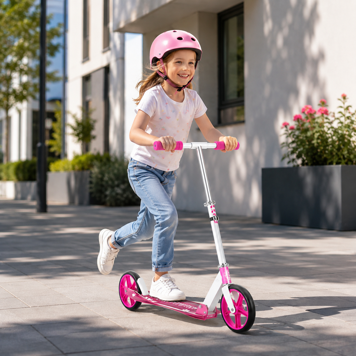 Kinderroller klappbar mit höhenverstellbarem Lenker, ABEC-7 Kugellager, bis 100 kg