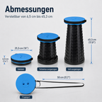 Höhenverstellbarer Campinghocker faltbar bis 150 kg mit Tragegurt