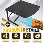 Mähroboter Garage mit PC-Dach – 69 × 67 × 41 cm, Schwarz