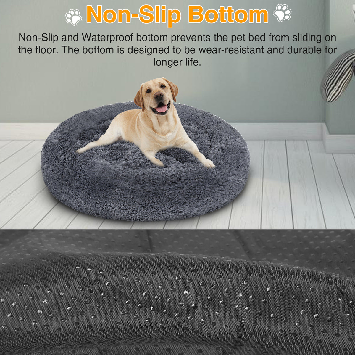 Plüsch Hundebett für Hunde und Katzen – Weicher Schlafplatz in 60/80/100 cm