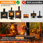 Cecaylie Kaminventilator mit Doppelkopf & 6 Flügeln, wärmebetrieben