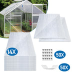 Polycarbonat Hohlkammerplatten 4/8 mm – 60,5 × 121 cm für Gewächshaus