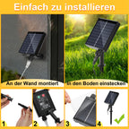 Solar LED Lichterkette 30–100 m mit 8 Modi & Fernbedienung