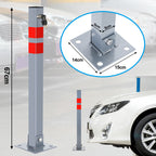 Klappbarer Absperrpfosten 65 cm mit Schloss – Parkplatzsperre aus Stahl