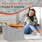Filzkorb Aufbewahrungskorb – Vielseitige Filztasche für Kaminholz und Zuhause