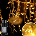 LED Eisregen Lichterkette 10 15 20 m mit 200 400 600 LEDs