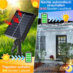 Solar LED Lichterkette 30–100 m mit 8 Modi & Fernbedienung