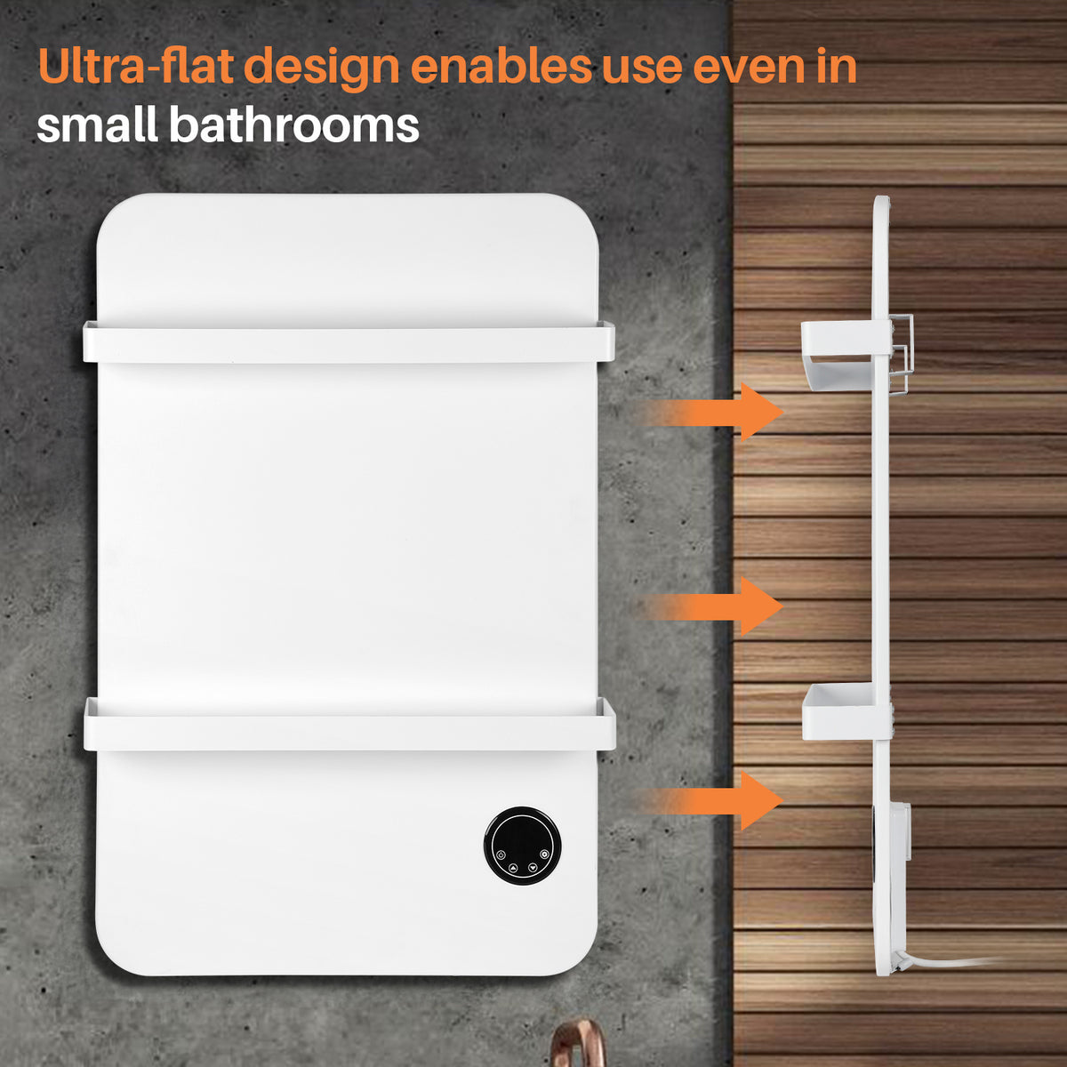Infrarotheizung mit Thermostat und WiFi Steuerung – Heizpaneel Elektroheizung 400W | 600W für Wandmontage