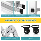 Cecaylie Mehrzweckleiter Aluminium, 3,6–5,8 m, Gelenkleiter klappbar, 150 kg, mit Plattform