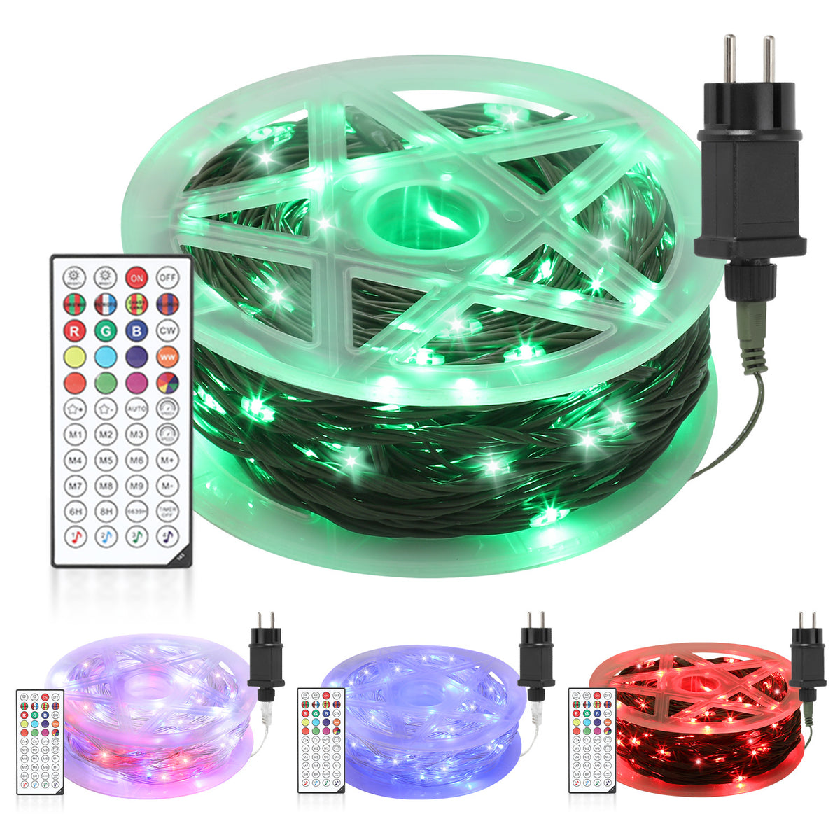 Cecaylie LED Lichterschlauch 20 m mit Fernbedienung