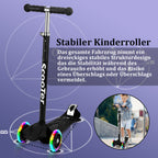 Cecaylie Dreirad-Scooter mit LED-Rädern, höhenverstellbar – 4 Farben