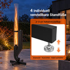 Pellet-Feuersäule mit Glasrohr 138 cm – Pelletfackel für Garten & Terrasse