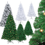 Künstlicher Weihnachtsbaum 120–210 cm – Grün, Weiß, Schnee-Effekt oder LED