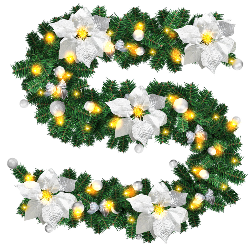 Cecaylie LED Weihnachtsgirlande 2,7 m / 5 m mit 50/100 LEDs