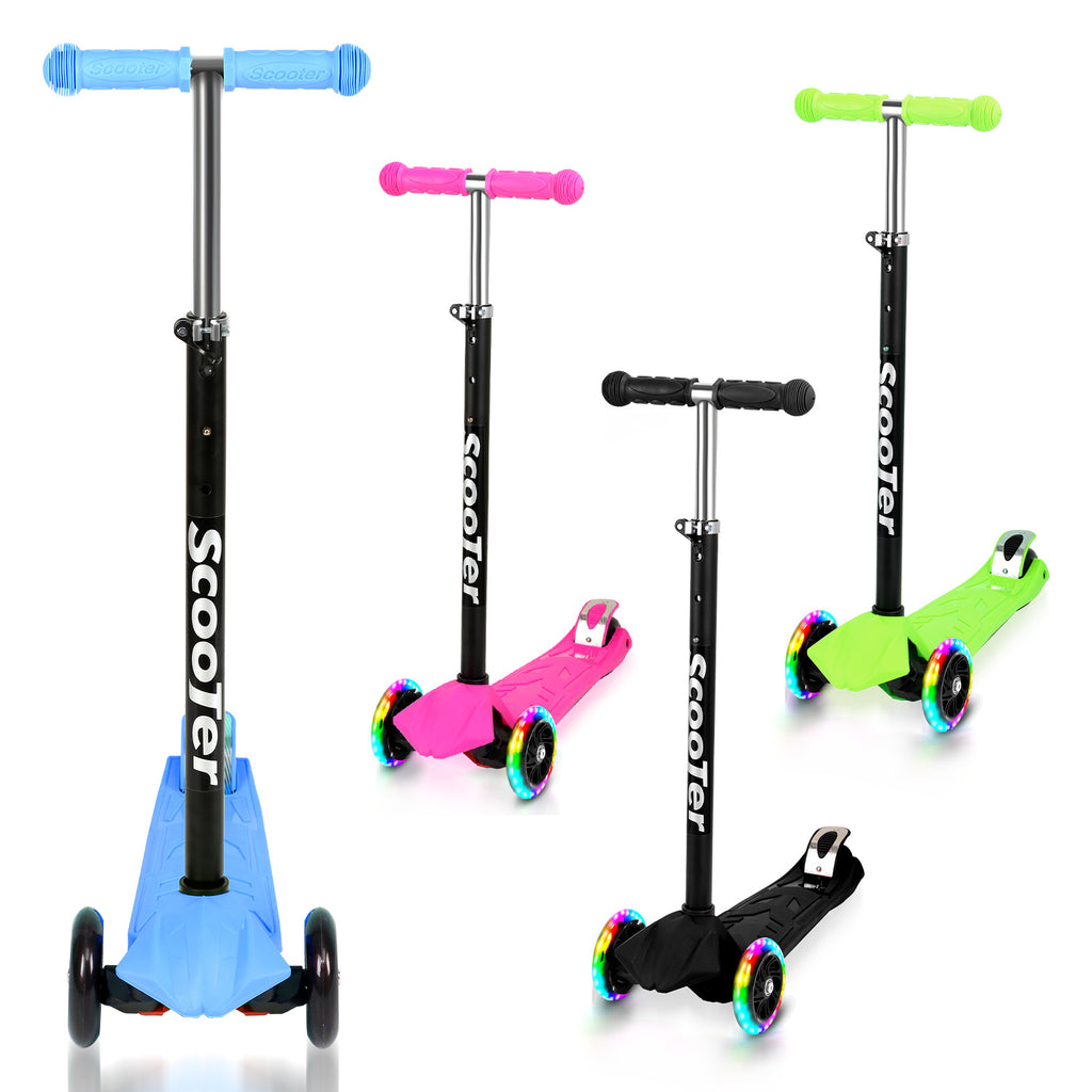 	Cecaylie Dreirad-Scooter in Rosa Blau Schwarz und Grün