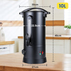Cecaylie Glühweinkocher 8/10 L aus Edelstahl mit Zapfhahn & Thermostat