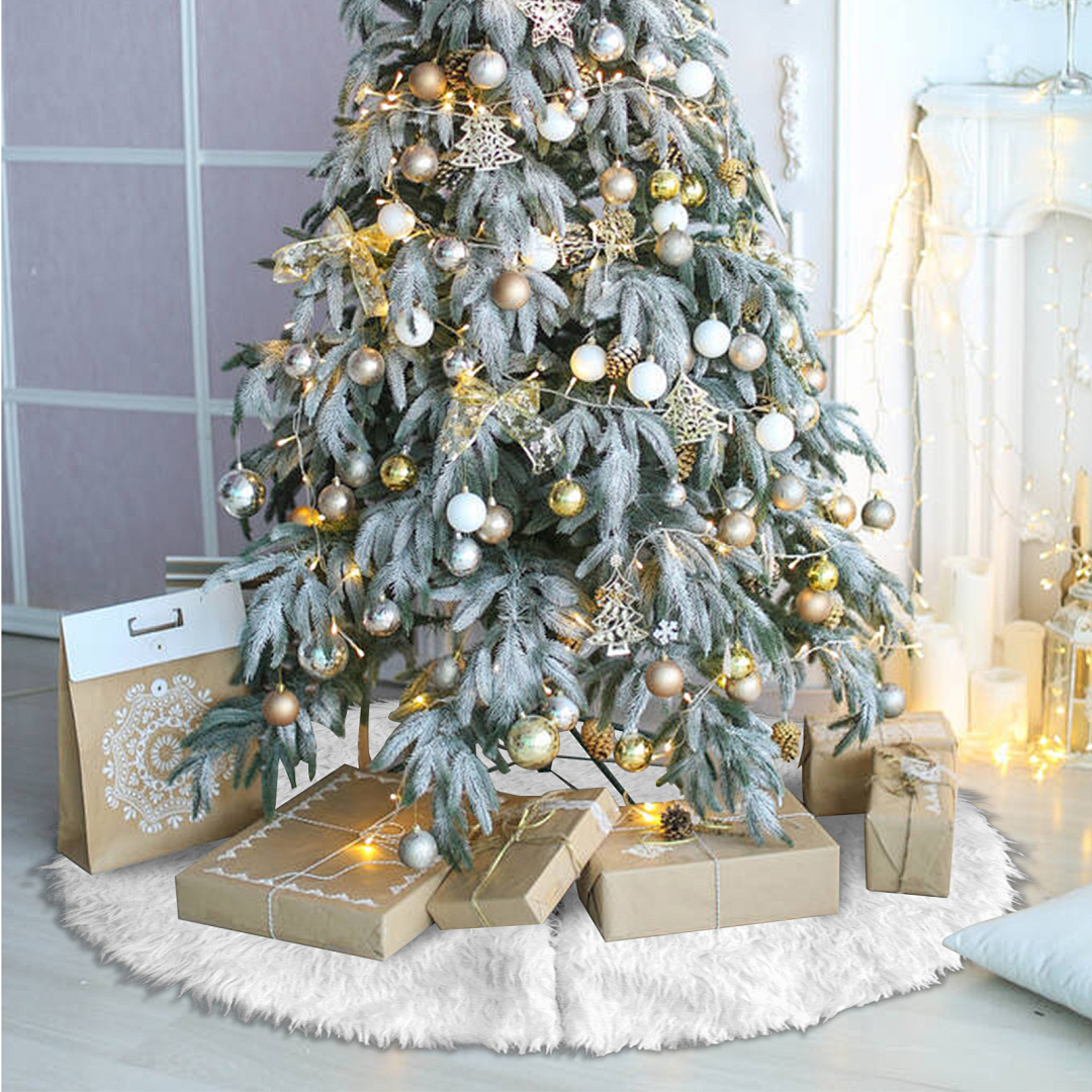Weihnachtsbaumdecke unter Christbaum für Weihnachtsdekoration
