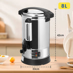 Cecaylie Glühweinkocher 8/10 L aus Edelstahl mit Zapfhahn & Thermostat