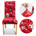 Weihnachts-Stuhlhussen aus Stretch-Polyester – verschiedene Sets & Motive