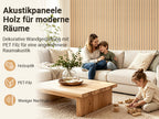 Akustikpaneele 120 × 60 cm mit Holzlamellen & Filz – 2–8 Stück