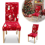 Weihnachts-Stuhlhussen aus Stretch-Polyester – verschiedene Sets & Motive