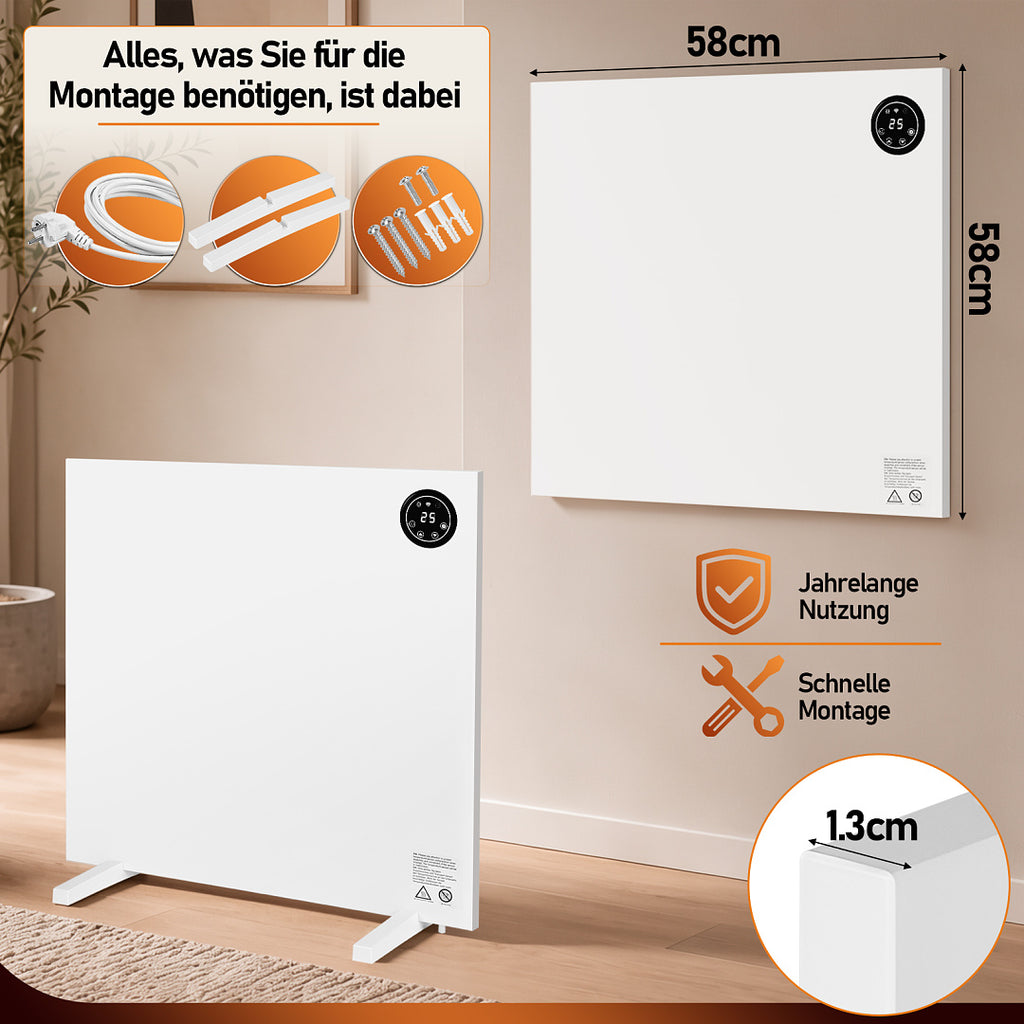 Hybrid Infrarot- & Konvektionsheizung 400W/750W/1000W mit WLAN & App