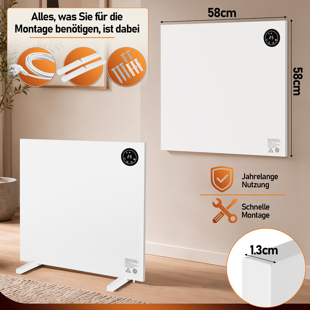 Hybrid Infrarot- & Konvektionsheizung 400W/750W/1000W mit WLAN & App