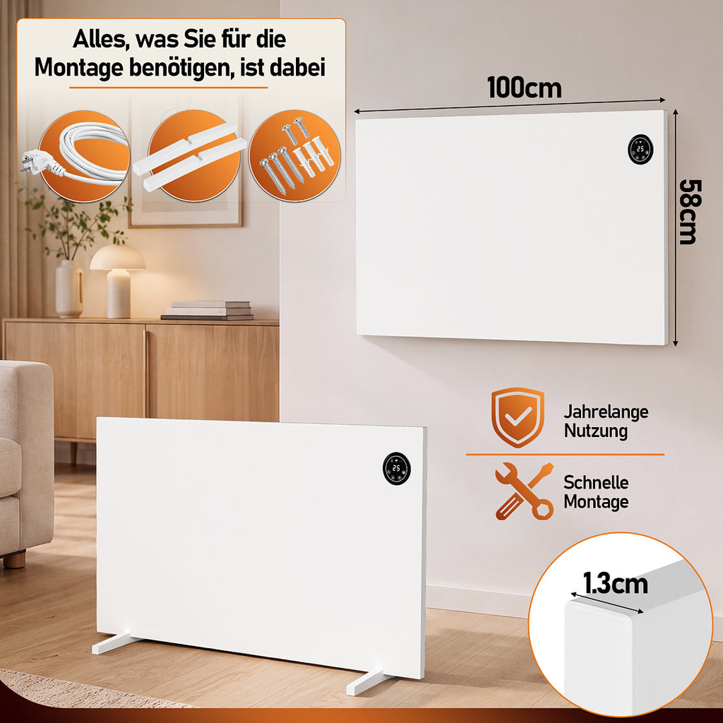 Hybrid Infrarot- & Konvektionsheizung 400W/750W/1000W mit WLAN & App