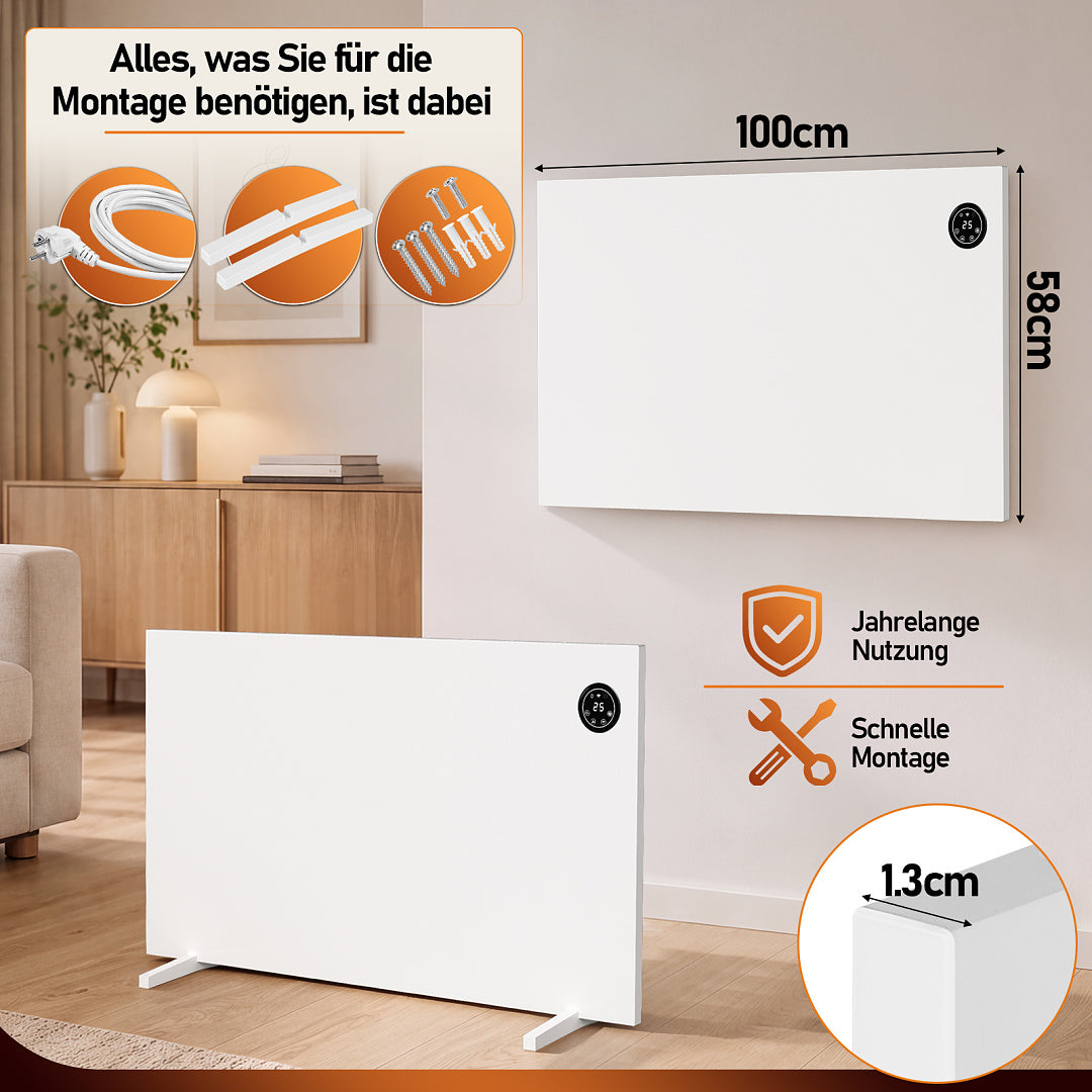 Hybrid Infrarot- & Konvektionsheizung 400W/750W/1000W mit WLAN & App