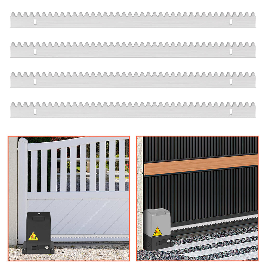 4er Set Modul-4-Zahnstangen für Schiebetorantrieb – 4 × 0,5 m, 2 m Gesamtlänge