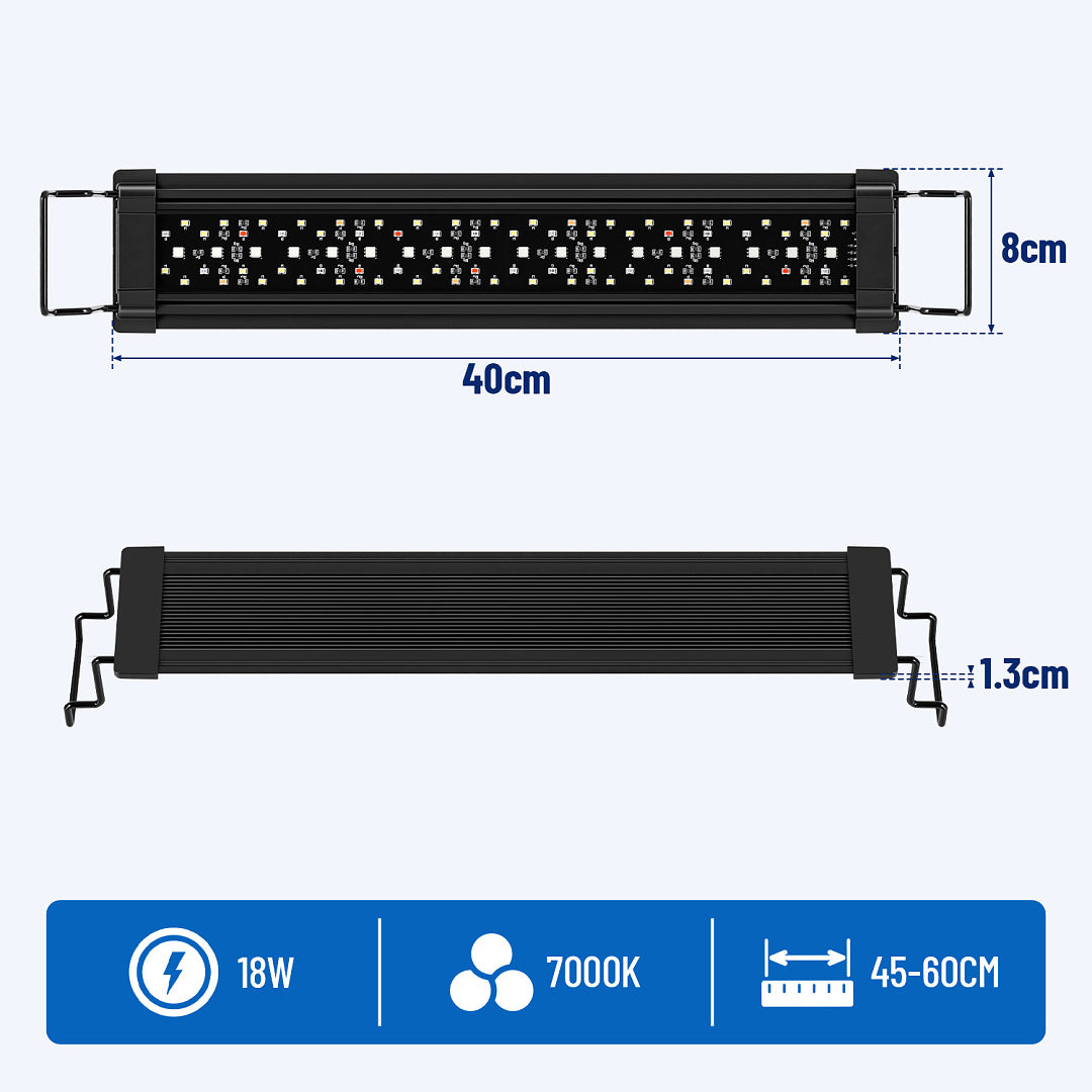 LED Aquariumbeleuchtung RGB Vollspektrum mit Fernbedienung – 12–36 W