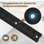 Doppelhaken für schwarze Airlineschiene Detailansicht