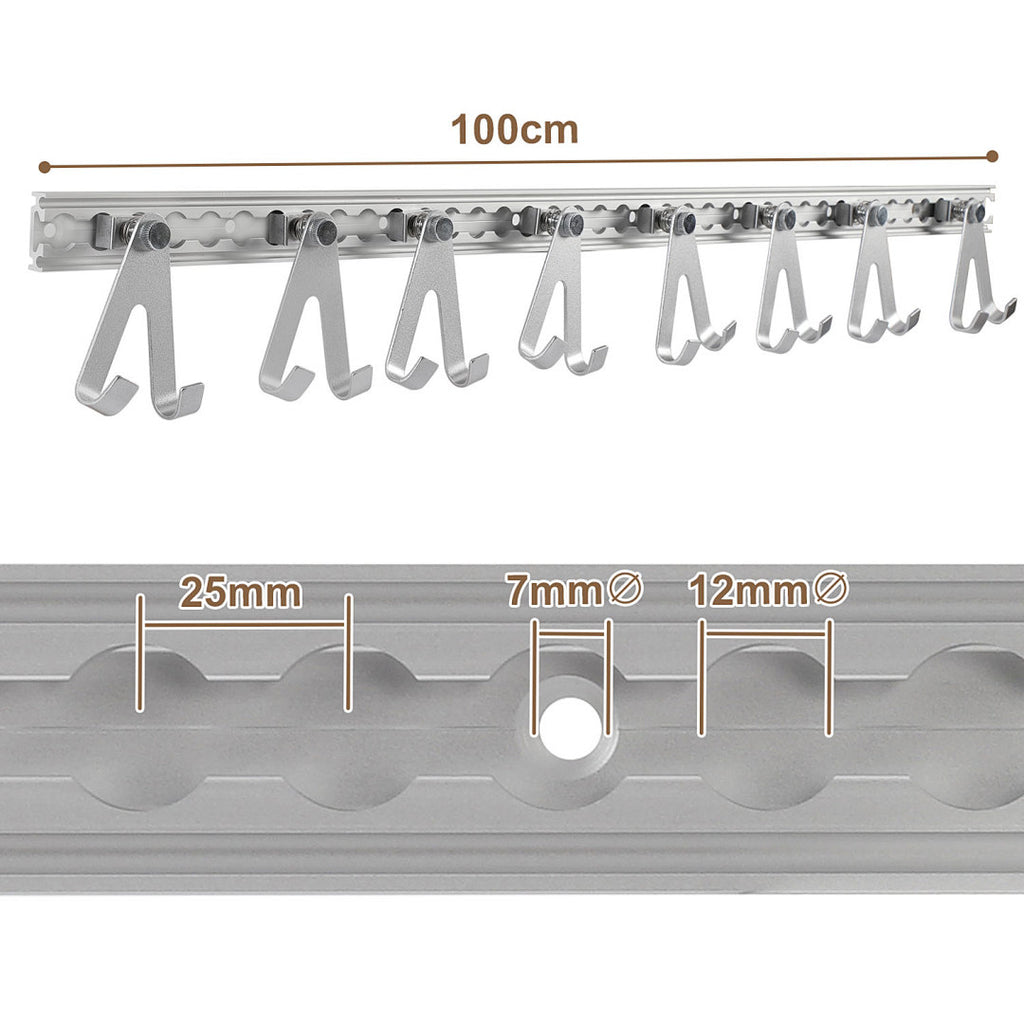 Aluminium Airlineschiene 1 m Profil und Abmessungen