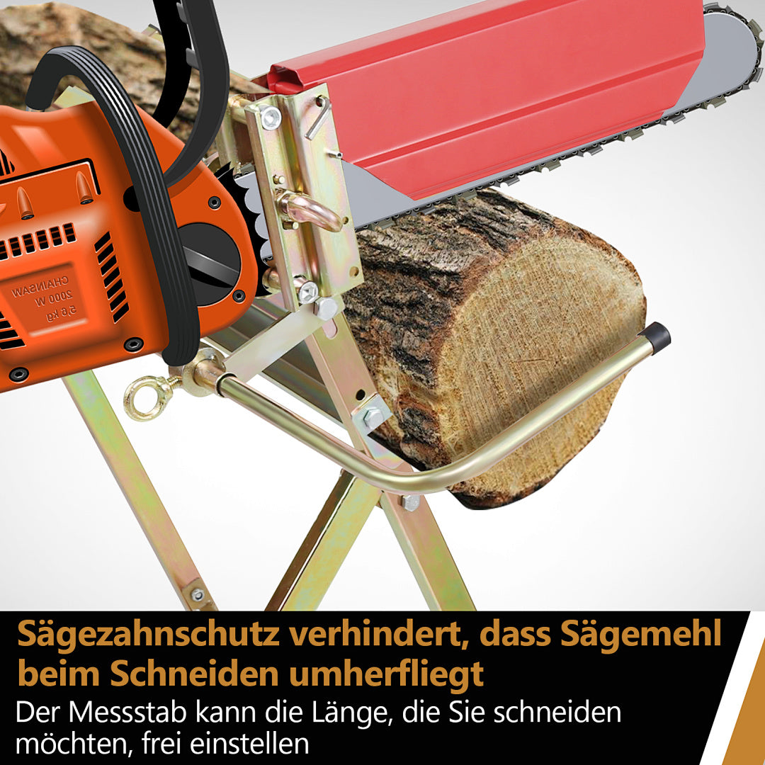 Sägebock mit Kettensägenhalterung – klappbar, bis 150 kg