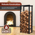 Cecaylie Kaminholzregal aus Metall, 8 Größen für Brennholz