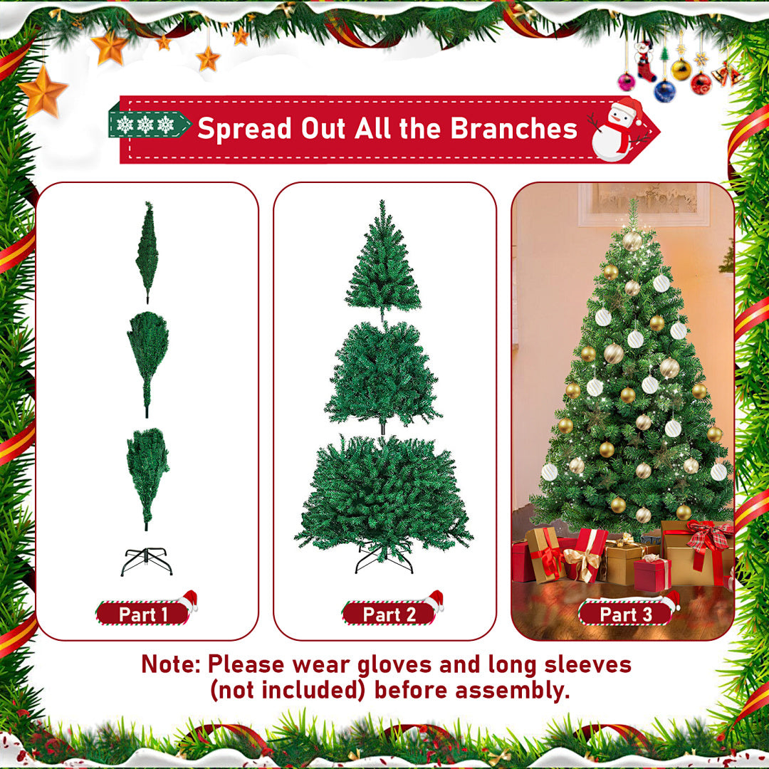 Künstlicher Weihnachtsbaum 120–210 cm – Grün, Weiß, Schnee-Effekt oder LED