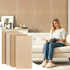 Akustikpaneele 120 × 60 cm mit Holzlamellen & Filz – 2–8 Stück
