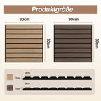 Selbstklebende Akustikpaneele Holzoptik 30 × 30 cm – 12 Stück
