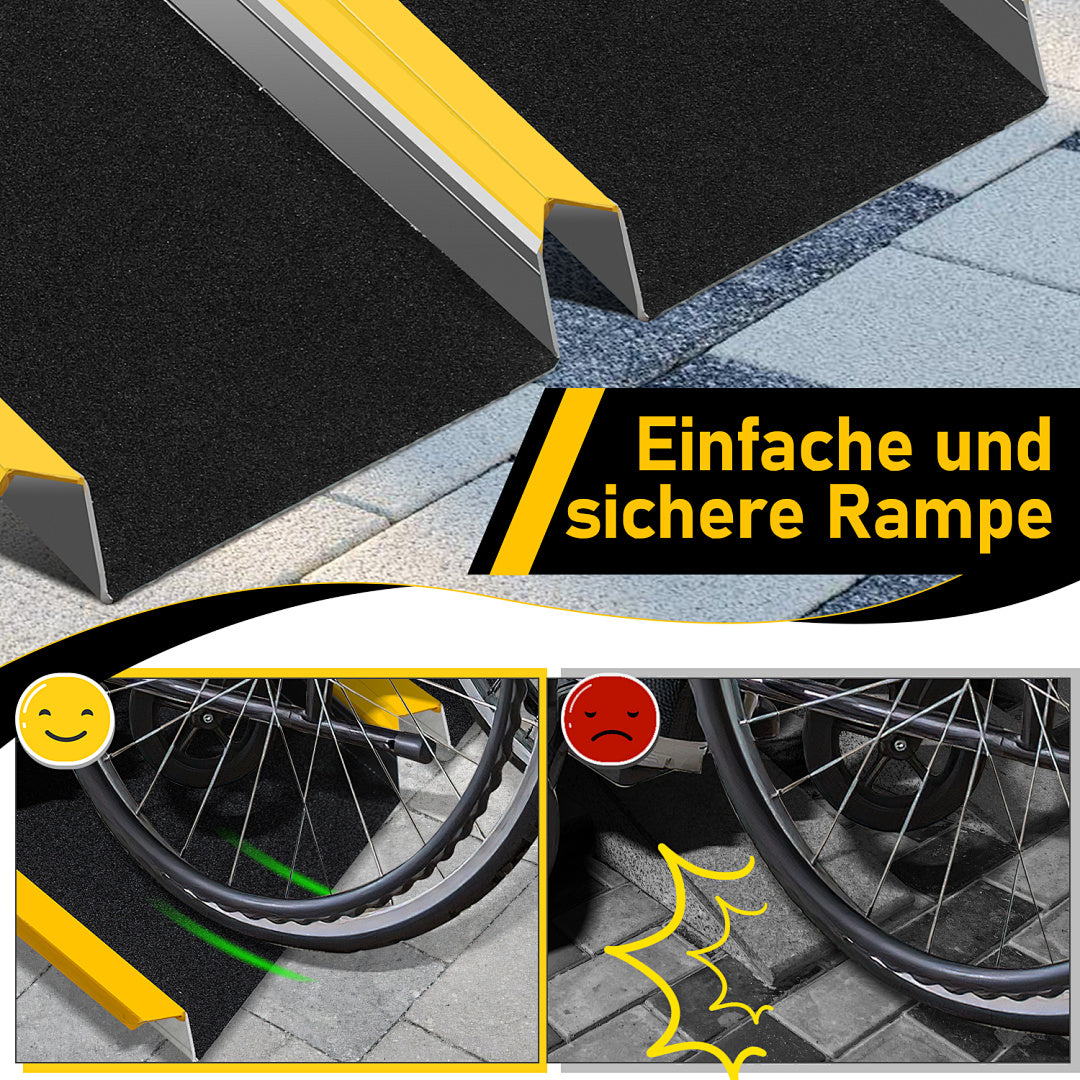 2er Set Aluminium-Auffahrrampen 118 cm – 300 kg pro Rampe