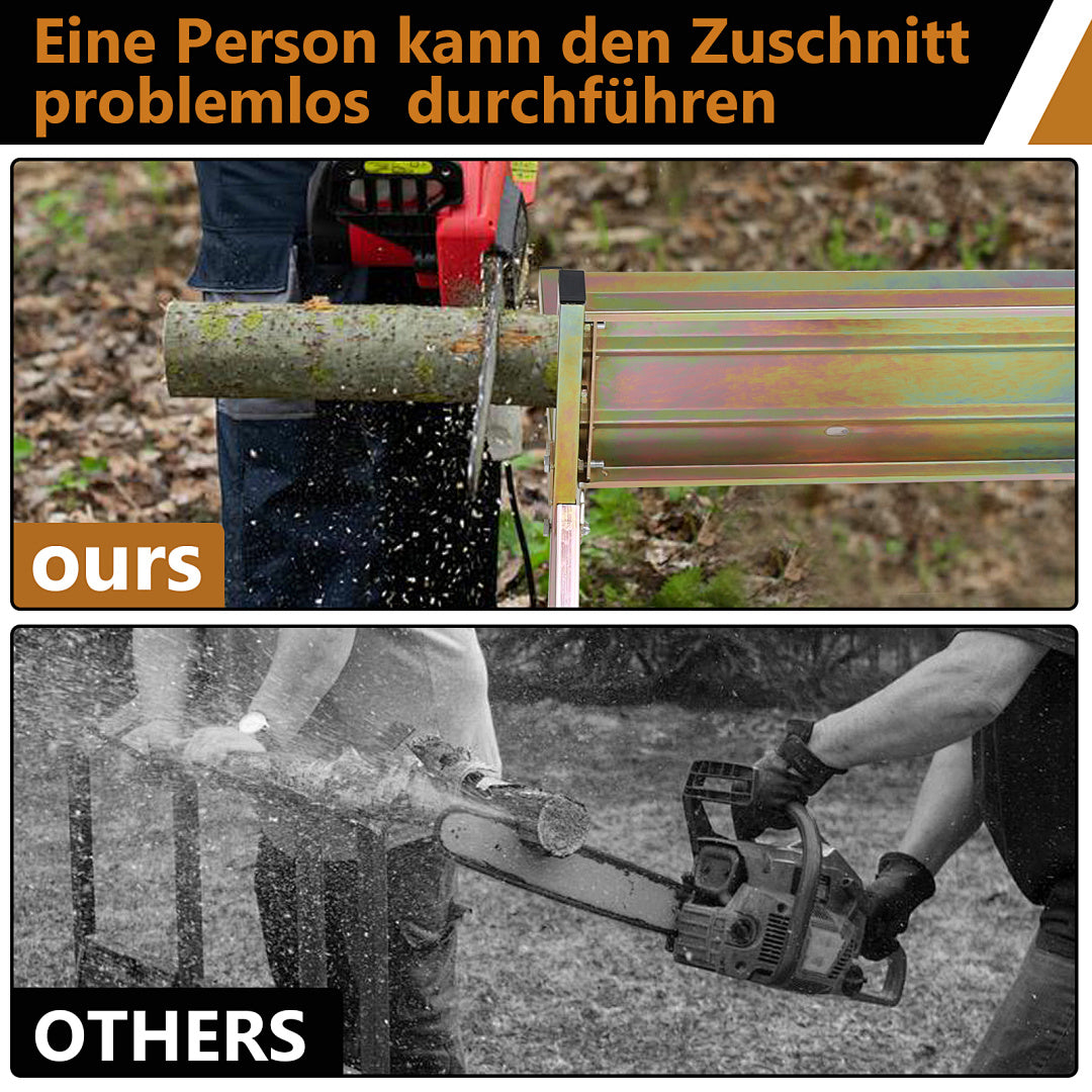 Sägebock mit Kettensägenhalterung – klappbar, bis 150 kg