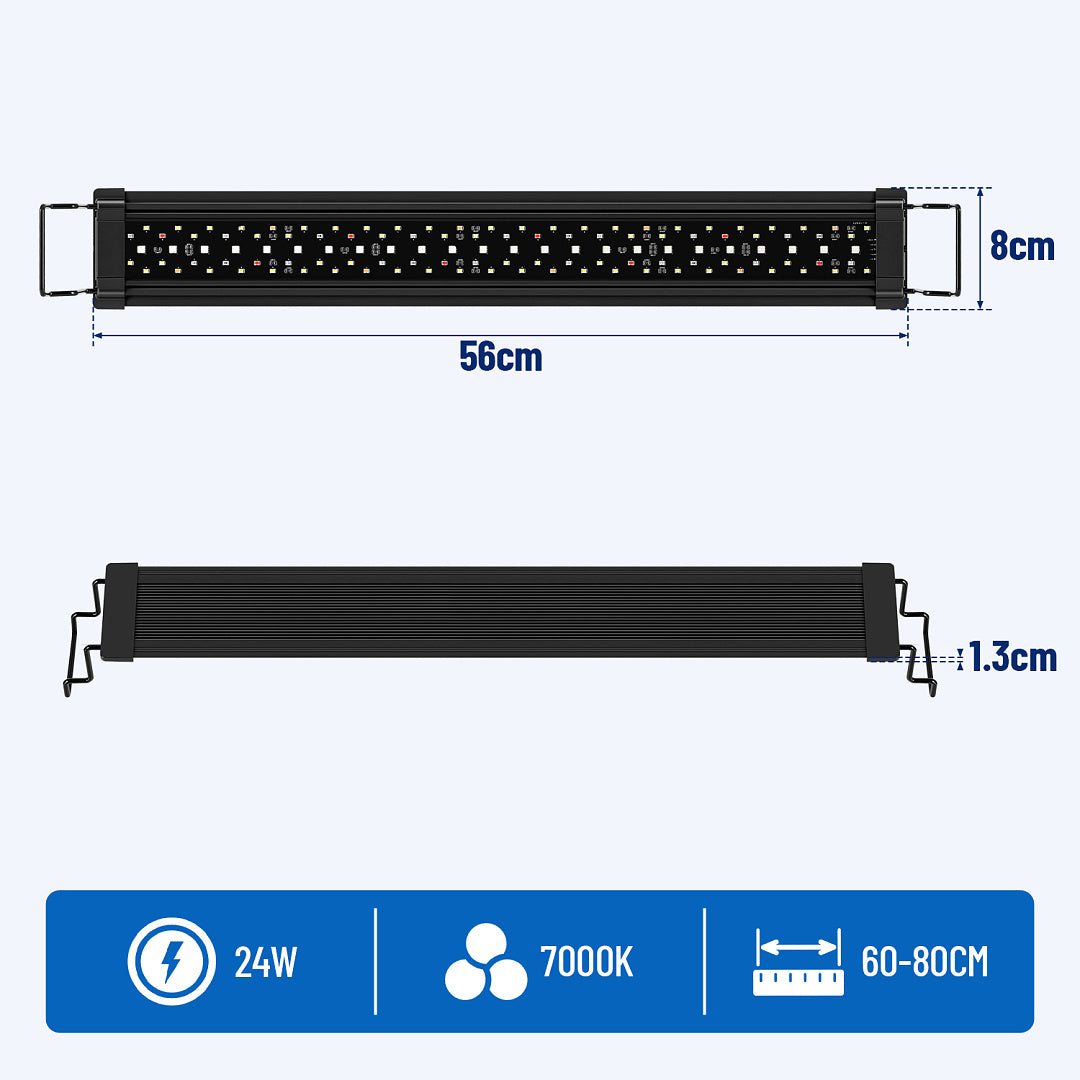 LED Aquariumbeleuchtung RGB Vollspektrum mit Fernbedienung – 12–36 W