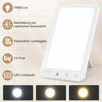 Tageslichtlampe 10.000 Lux mit 3 Lichtfarben, 5 Helligkeitsstufen & Timer