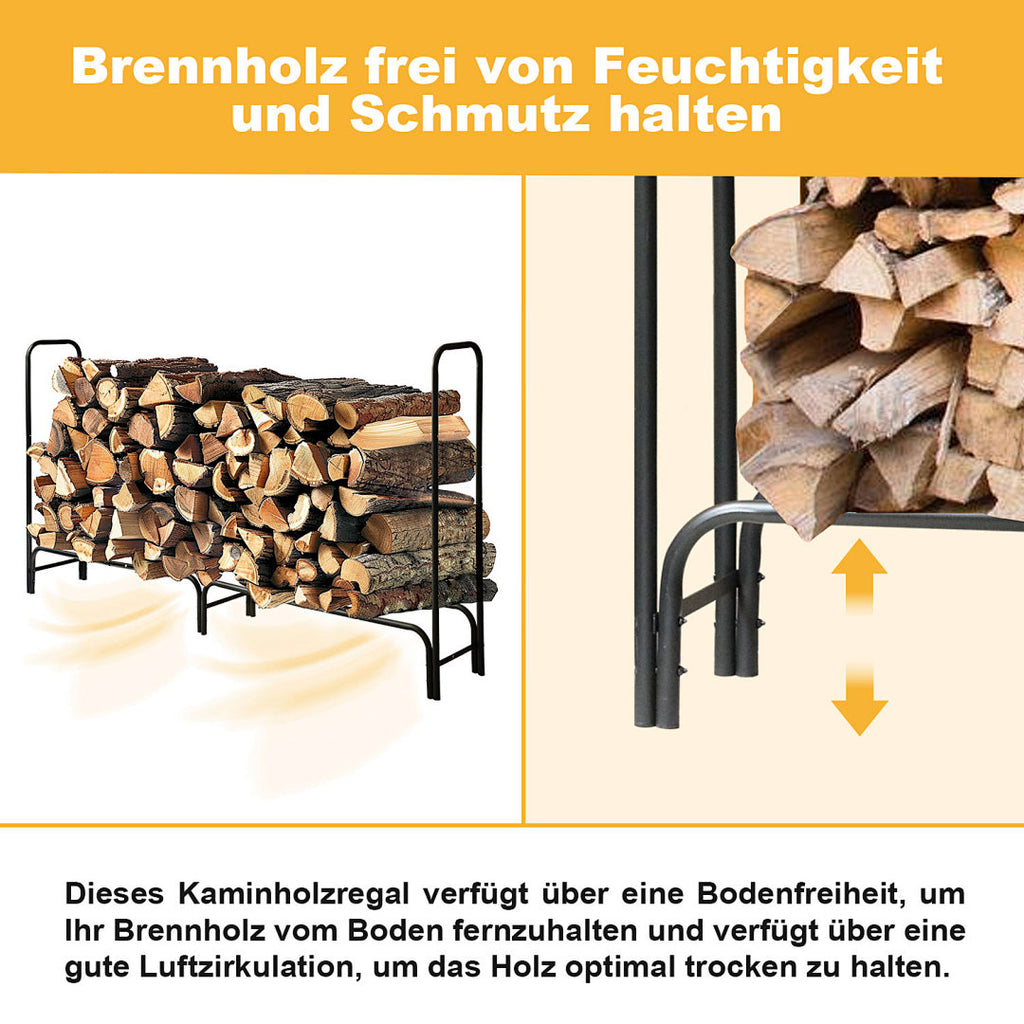 Cecaylie Kaminholzregal aus Metall – 3 Modelle für Brennholz