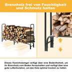 Cecaylie Kaminholzregal aus Metall – 3 Modelle für Brennholz