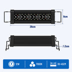 LED Aquariumbeleuchtung RGB Vollspektrum mit Fernbedienung – 12–36 W